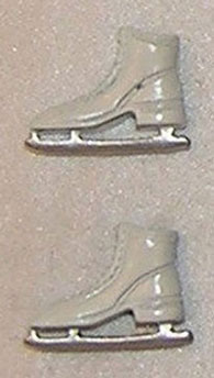 Dollhouse Miniature Ice Skates, Modern, White